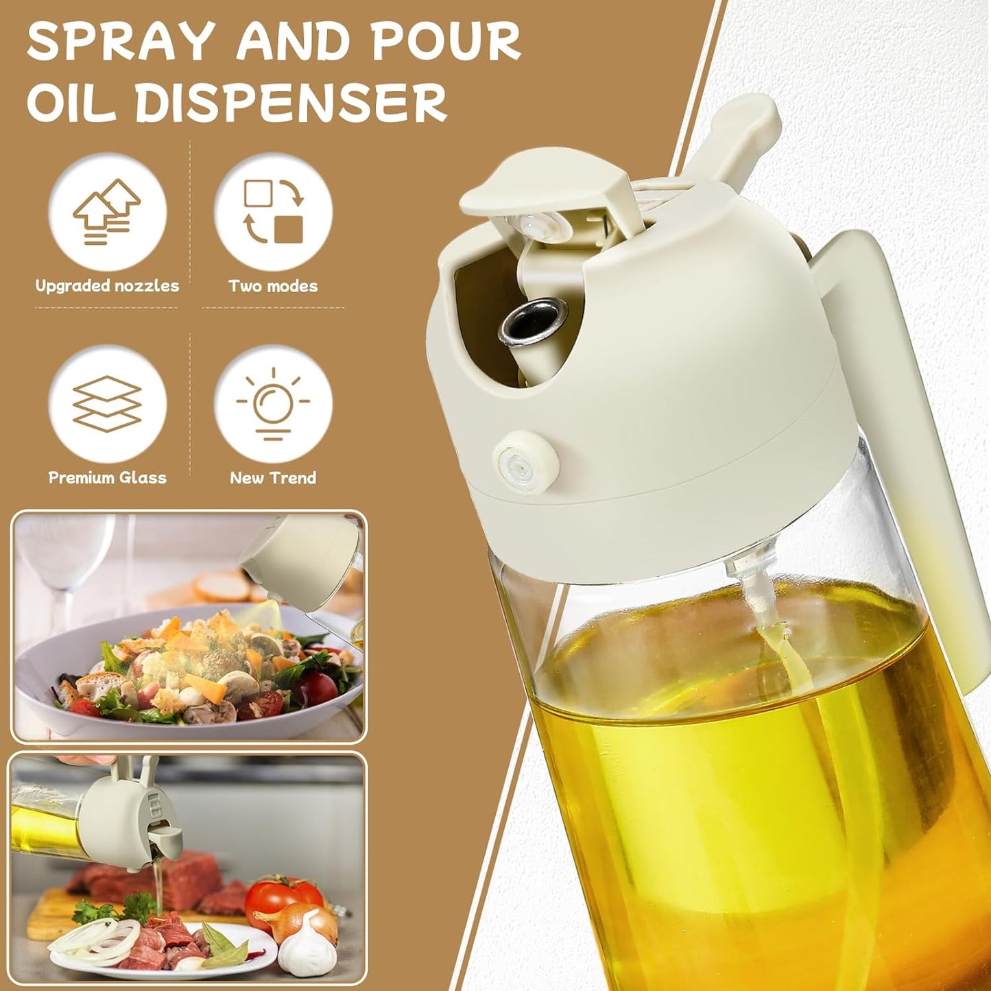 Purilite Select 2-in-1 Glass Oil Dispenser