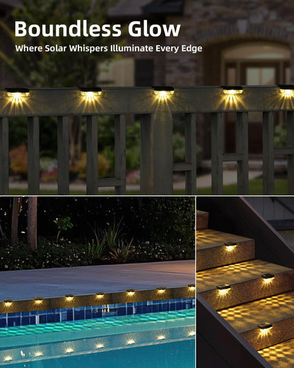 16Pack Solar Lights Outdoor Stair Lights 3000K Warm White