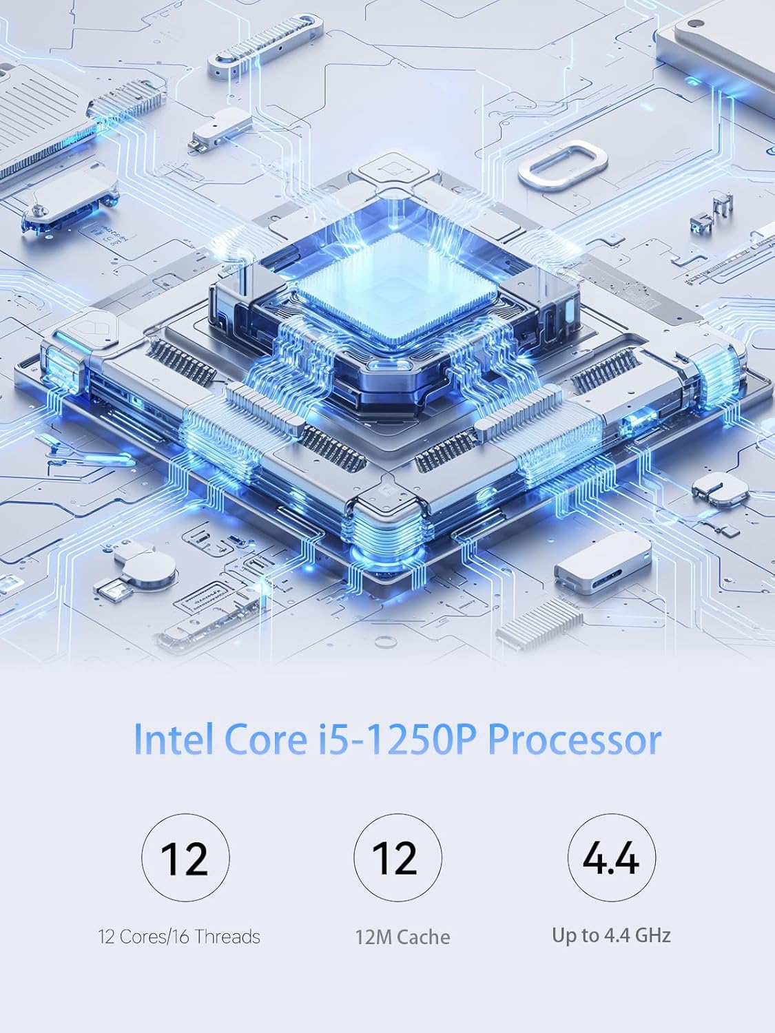 MINISFORUM NAB8 Plus Mini PC, Intel Core i7-12800H (14C/20T, up to 4.8GHz), 32GB DDR4 1TB M.2 SSD, HDMI/DP /USB4,2.5 Inch HDD/SSD Slot,USB-A x 4,2x2.5G LAN/Wi-Fi6E / BT5.3,Oculink Support