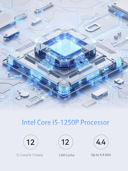 MINISFORUM NAB8 Plus Mini PC, Intel Core i7-12800H (14C/20T, up to 4.8GHz), 32GB DDR4 1TB M.2 SSD, HDMI/DP /USB4,2.5 Inch HDD/SSD Slot,USB-A x 4,2x2.5G LAN/Wi-Fi6E / BT5.3,Oculink Support
