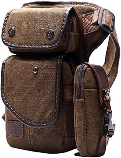 Motorcycle Drop Leg Bag Nylon Waist Pack for Men Women Travel Hiking Tactical Cycling Bike Ride Riding Crossbody Shoulder Fanny Pouch