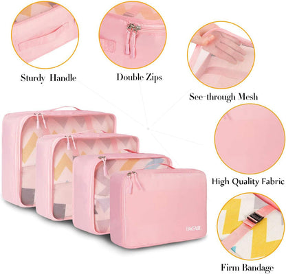 BAGAIL 8 Set Packing Cubes Luggage Packing Organizers for Travel Accessories