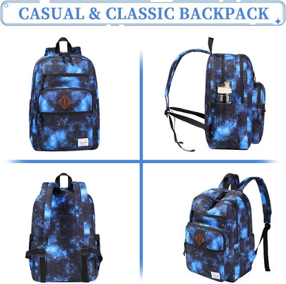 School Backpack for Men Women,Vaschy Lightweight School Bag Bookbag Casual Daypack for High School/College/Teens/Travel/Work