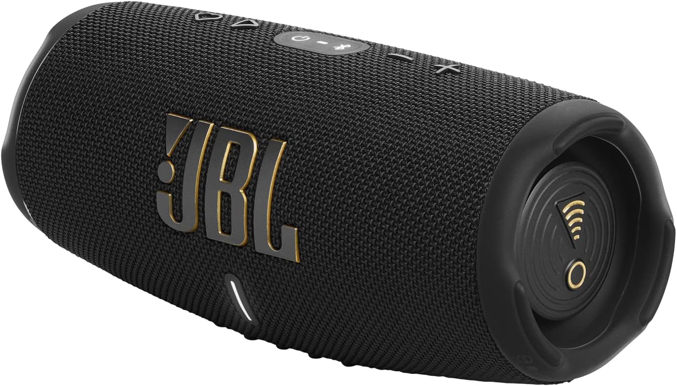 JBL Charge 5 Portable Bluetooth Speaker with Deep Bass, IP67 Waterproof and Dustproof, Up To 20 Hours of Playtime, Built-in Powerbank - Black