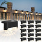Solar Deck Lights 16 Pack Solar Fence Light Solar Powered Outdoor Step Light IP65 Waterproof LED Solar Pathway Light for Deck Fence Railing Garden Patio StairYard, Black