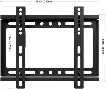 TV Wall Mount, Ultra Slim Articulating Heavy-Duty Bracket Fixed Low Profile for 20 22 24 32 39 40 14-42 inch LED OLED LCD Monitor Flat Screen Plasma TVs