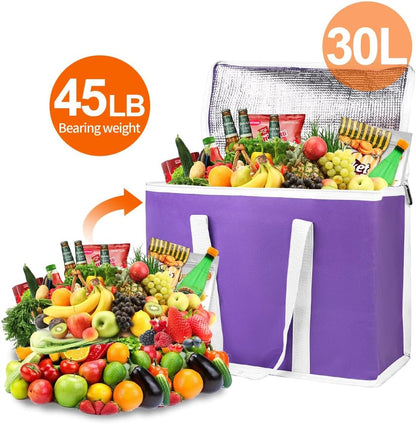 Purilite Select™ Insulated Food Delivery Bag – Extra Large Thermal Carrier for Hot &amp; Cold Food Transport
