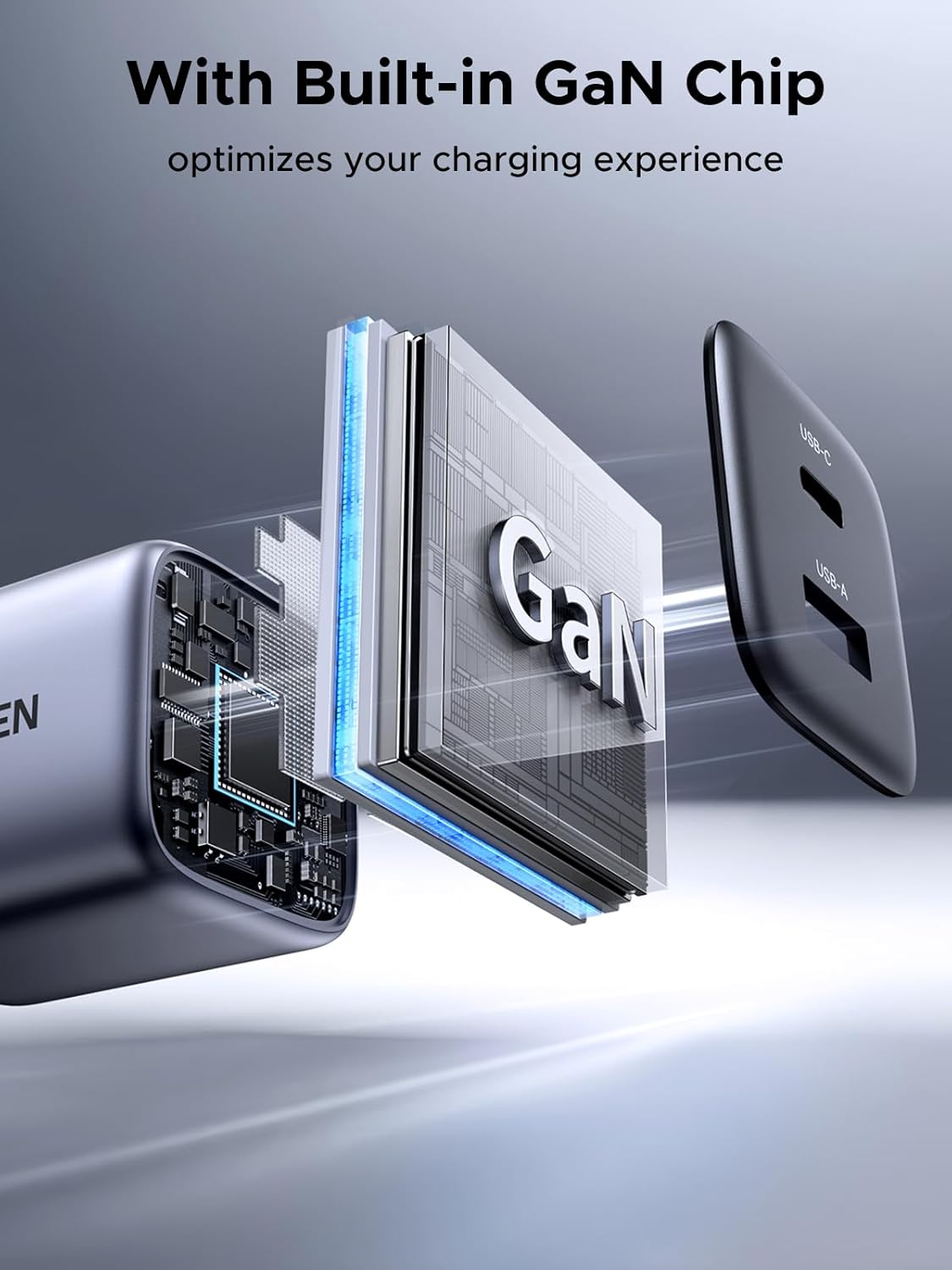 UGREEN 35W USB C Charger Block, Nexode 2Ports GaN Foldable USB and Type C PPS Compact Fast Wall Plug for iPhone 16 Pro Max 15 14, Pixel 8 7pro, Galaxy S25 Ultra S23 Note 20, iPad, MacBook Air