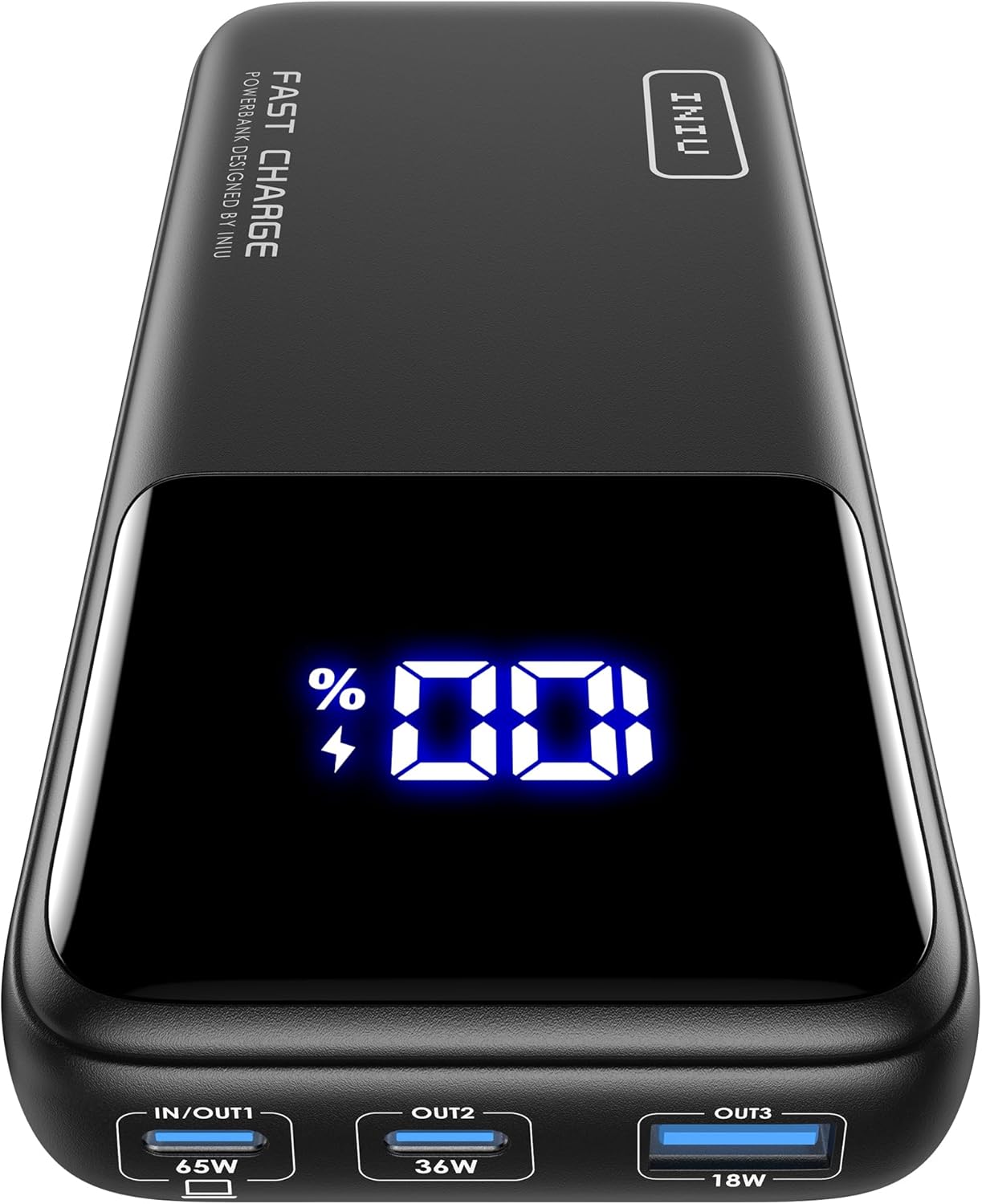 INIU Power Bank, 20000mAh 65W Ultra Compact USB C Laptop & Phone Portable Charger, Fast Charging Flight Cruise Ship Travel Essential Battery Pack for College Students Travelers Teen Boys Girls, Red