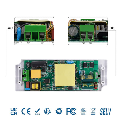 LED Driver 12V Power Supply 30W, AC 100V-240V to 12V DC Low Voltage Transformer 2.5A, Ultra Thin Adapter for Constant Voltage 12 Volt DIY LED Strip Lights MR16 MR11 G4 Bulbs