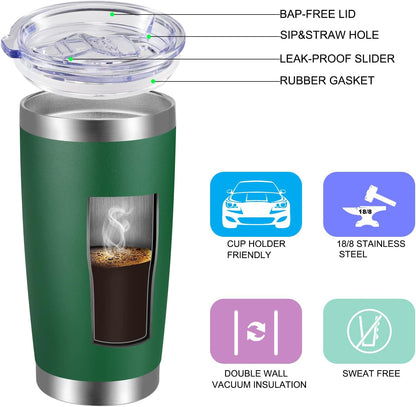 VEGOND 20oz Tumbler with Lid and Straw Stainless Steel Tumbler Cup Bulk Vacuum Insulated Double Wall Travel Coffee Mug Powder Coated Coffee Cup (Bluish Violet 6 Pack)