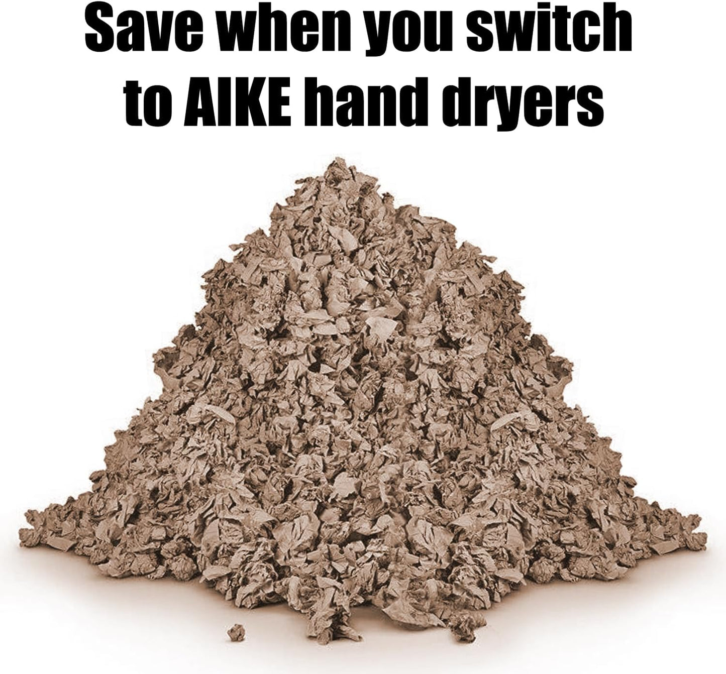 AIKE Elephant Power Commercial Hand Dryer High Speed Auto Warm Wind, Matte Black Thermoset Cover AC110V-130V Model AK2812