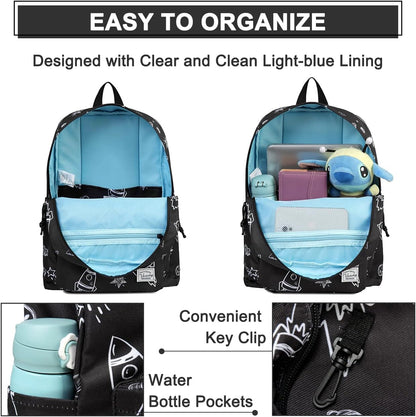 School Backpack for Kids, VASCHY Lightweight Water Resistant Casual Schoolbag Daypack for Men Women Teen Boys Girl Bookbag