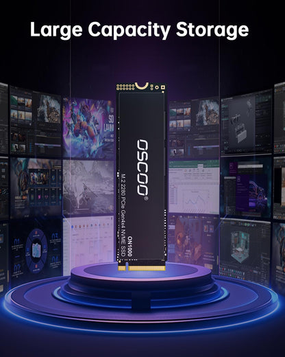 OSCOO 1TB NVMe SSD – M.2 2242 PCIe Gen4x4 Internal Solid State Drive, Up to 5400MB/s Read & 4900MB/s Write, 3D NAND, Compact High-Speed Storage for Ultrabooks, Mini PCs, Embedded Systems - ON1000B