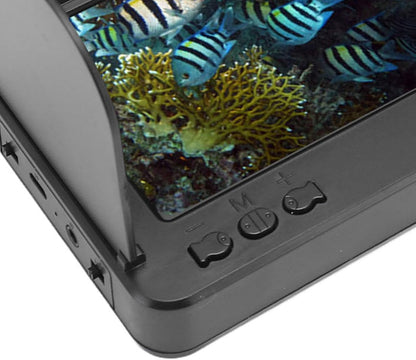 Fishing Camera Display Screen, 5.0 Inch HD IPS Large Screen, 3.5mm Video Interface, Professional Fishing Aid for Ice Lake Sea Boat Fishing