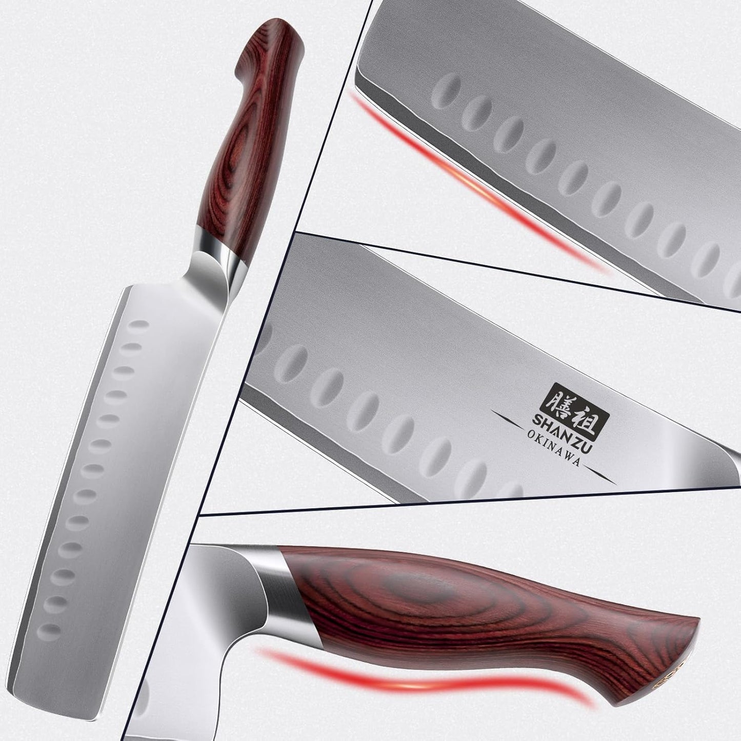 SHAN ZU Fillet Knife 7 inch, Razor Sharp Boning Knife for Meat in 10Cr15Mov Japanese High Carbon Steel Fish Knife, Professional Kitchen with Flexible Blade and Ergonomic Pakkawood Handle