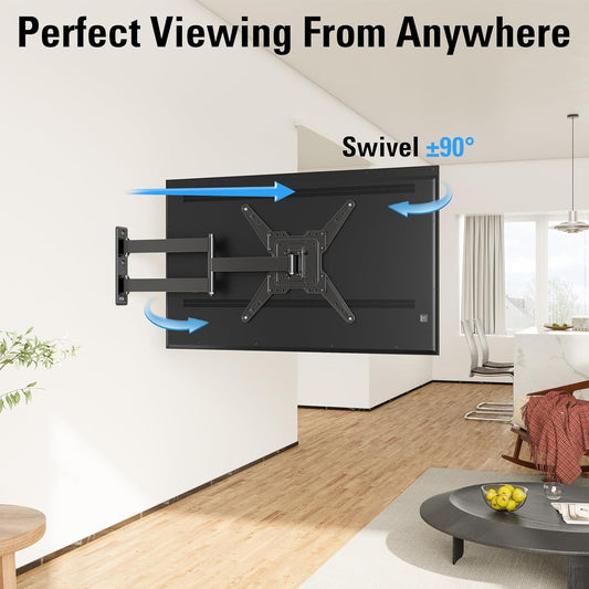Mounting Dream Long Arm TV Wall Mount for Most 26-65 Inch TVs, 30 Inch Long Extension TV Mount Swivel and Tilt, Full Motion Wall Mount TV Bracket Fit Max VESA 400x400mm,Up to 99 lbs, MD2286-M - PuriLite