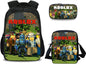 Roblox Backpack with Lunch Box Student Bookbag School Bag for Kids Boys Girls