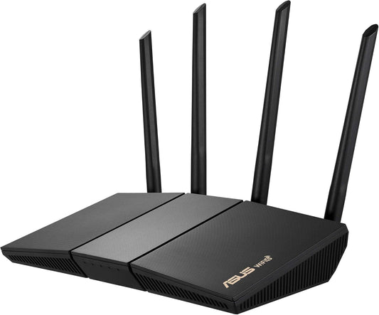 ASUS AX3000 WiFi 6 Router (RT-AX57) - Dual Band Gigabit Wireless Internet Router, Gaming & Streaming, AiMesh Compatible, Included Lifetime Internet Security, Parental Control, MU-MIMO, OFDMA