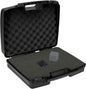 Small Hard Carrying Case with Pluck Foam Interior for iPhone, GoPro, Camera, and More- 14 x 10.4 x 3.5 Inches, Black
