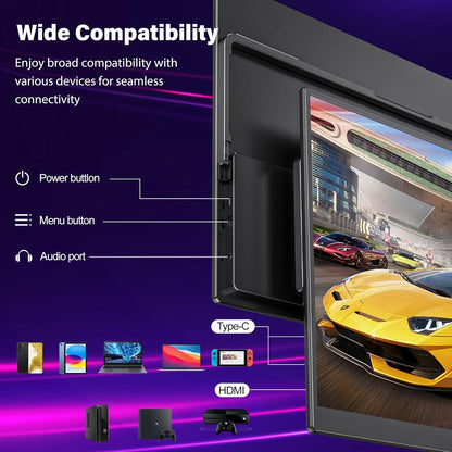 InnoView 4K OLED Portable Monitor, 14 Inch OLED Monitor for Laptop, 100% DCI-P3, 1MS with Speaker and Stand, USB-C HDMI High-end Screen for Laptop PC MAC Phone PS4 Xbox Switch