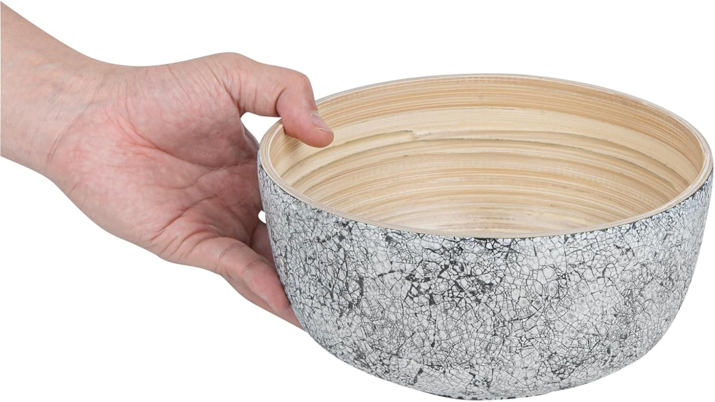 Restaurantware-Bambuddha 51 Ounce Extra Large Salad Bowl, 1 Heavy-Duty Round Salad Bowl - Sustainable, Reusable, Blue Bamboo Serving Dish, for Serving Salads, Fruits, and Appetizers