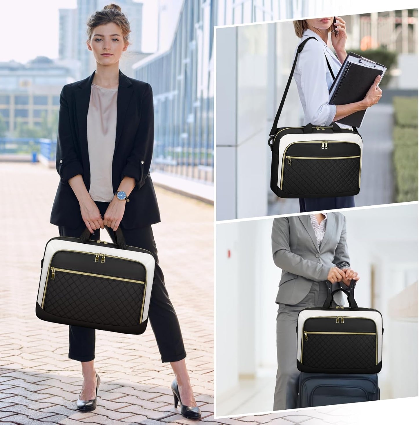 Laptop Bag 17 Inch Laptop Briefcase for Women Waterproof Computer Messenger Bag Professional Laptop Case for Business Work - PuriLite