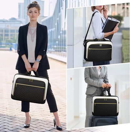 Laptop Bag 17 Inch Laptop Briefcase for Women Waterproof Computer Messenger Bag Professional Laptop Case for Business Work - PuriLite
