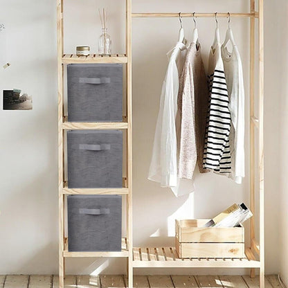 ShellKingdom Storage Bins, Foldable Fabric Storage Cubes And Cloth Organizer Drawer For Closet And Toys, 6 Pack (Lavender+Light Blue+Pink)