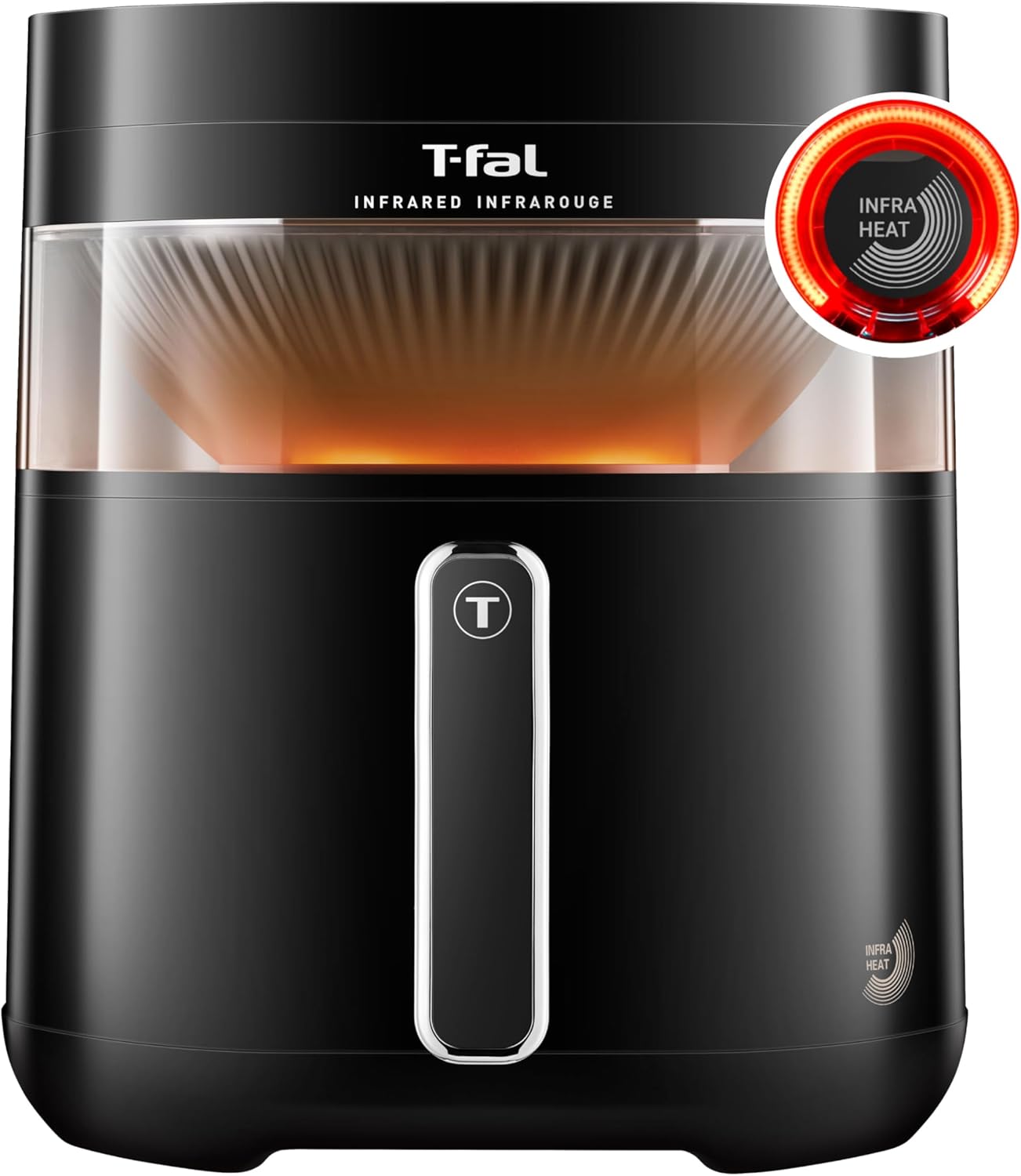 T-fal Infrared 2.0 Air Fryer, 8-in-1, Extra Large 7L / 7.3Qt., Infra-Heat Technology, Dual heating design, No pre-heating, Faster, Juicier and Crispier, Black