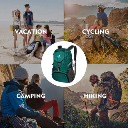 WATERFLY Hiking Backpack 20L Foldable Travel Backpack Lightweight Hiking Daypack for Outdoor Cycling Camping