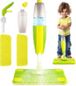 Kids Spray Mop Cleaning Toy Set with Real Working Mini Mop – Toddler Pretend Play Cleaning Kit with Spray Bottle and Washable Microfiber Pads for Learning and Fun - PuriLite