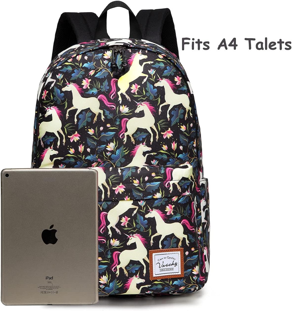 VASCHY Lightweight School Backpack for Women with Sleeve for 14" Laptop