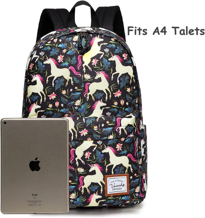 VASCHY Lightweight School Backpack for Women with Sleeve for 14" Laptop