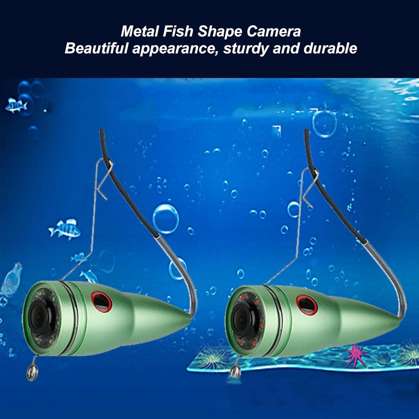 Underwater Visual Camera 4.3 Inch LCD HD Screen 165 Degree Wide Angle Waterproof Digital Fishing Camera for Sea Fishing Boat Fishing Underwater Detection Seabed Exploration