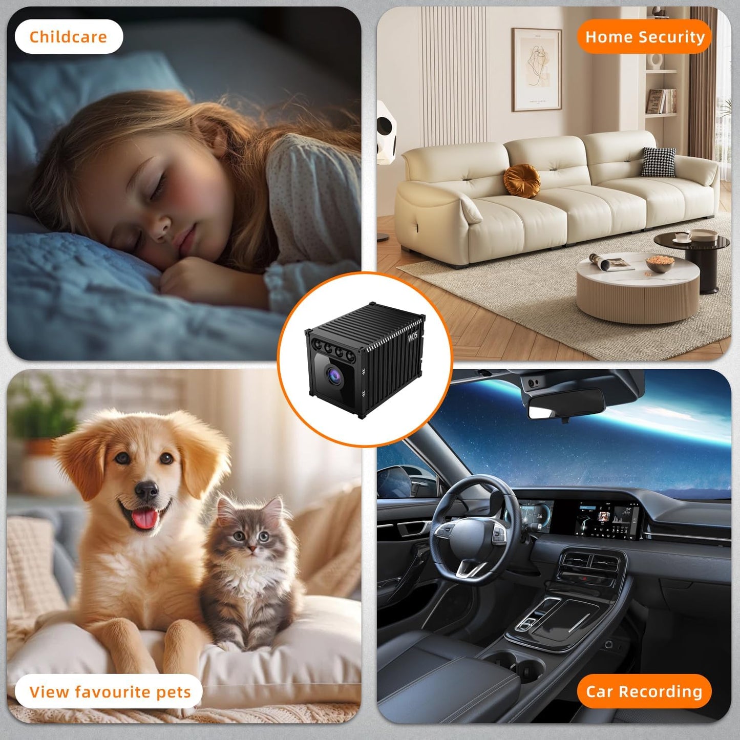 Mini Hidden Camera,1080P HD Spy Camera with Cloud Storage, Night Vision, AI Motion Detection