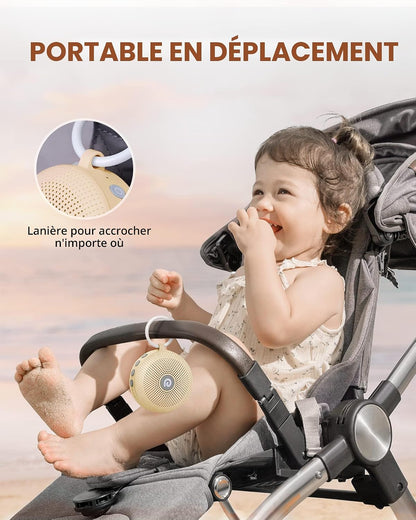Dreamegg Machine à bruit blanc - Machine à son portable pour bébé et adulte, avec batterie puissante, 21 sons apaisants, annulation de bruit pour le bureau, thérapie sonore pour la maison, voyage