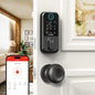 Keyless Entry Door Lock with Knob: NUTOMO Front Door Lock Set Fingerprint Deadbolt Alexa Digital Keypad Door Locks APP Remote Control Auto Lock Black