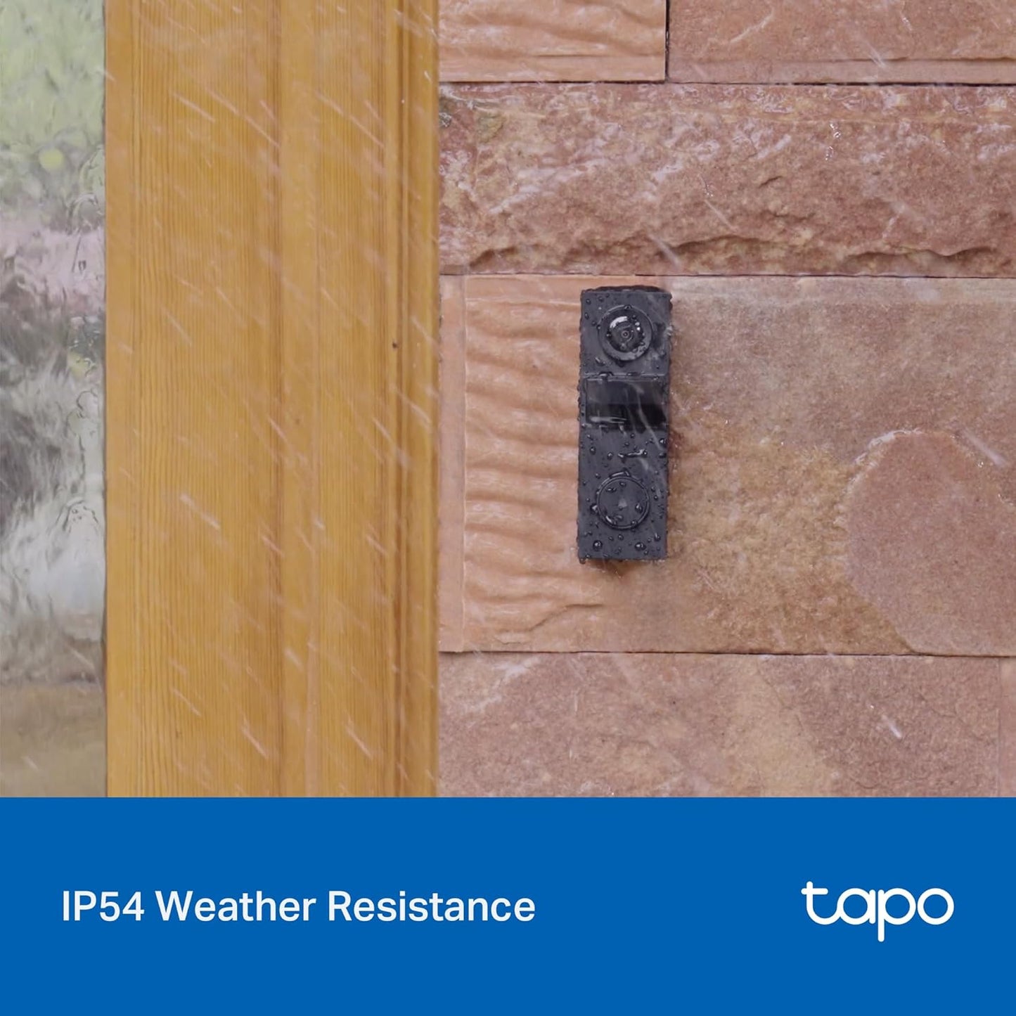Tapo 2K Wireless Smart Video Doorbell, D205, 160° Ultra-Wide View | Person Detection, 2-Way Talk, Ring Call, Night Vision, Subscription-Free Local Storage or Optional Cloud