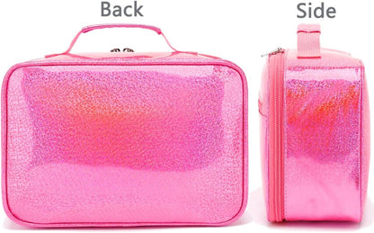 FlowFly Kids Lunch Box Insulated Soft Bag Mini Cooler Back to School Thermal Meal Tote Kit for Girls, Boys, Black