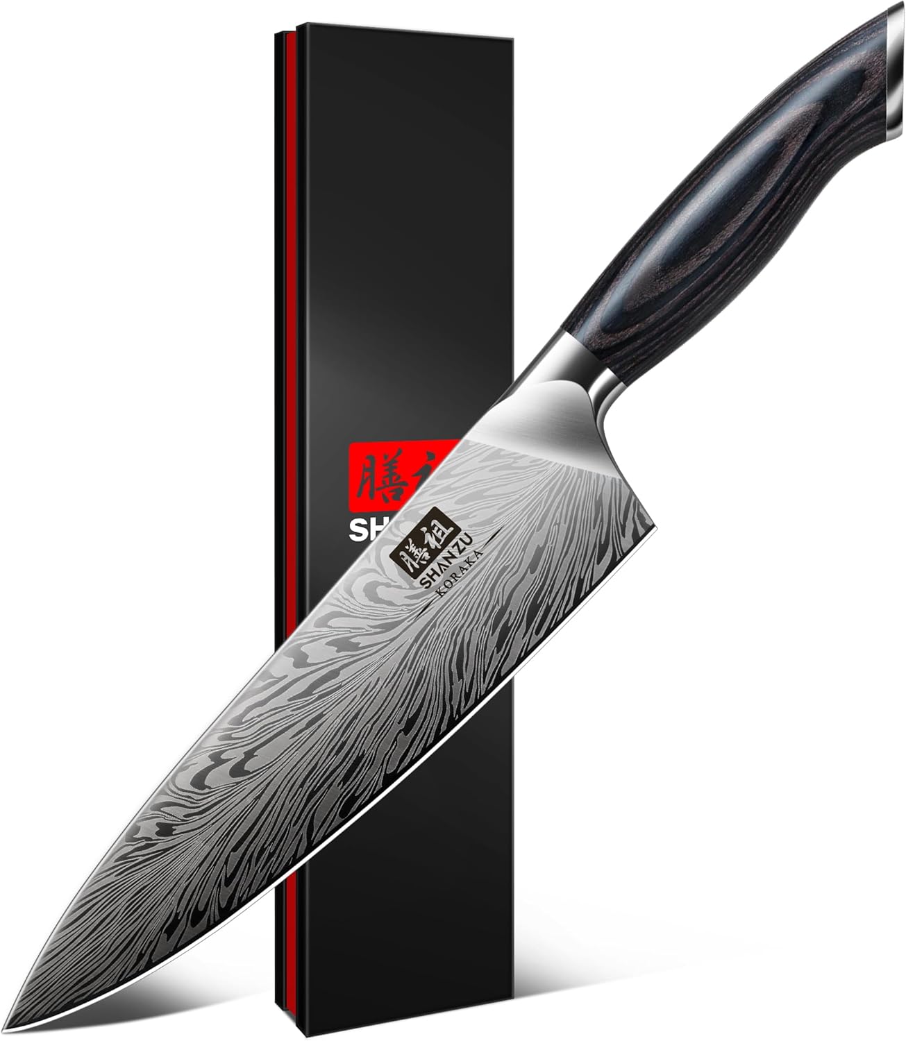 SHAN ZU Fillet Knife 7 Inch, Powder Steel Boning Knife High Carbon Japanese Filleting Knife, Ultra Sharp Deboning Knife for Meat Cutting, Fish Knife with Ergonomic Pakkawood Handle