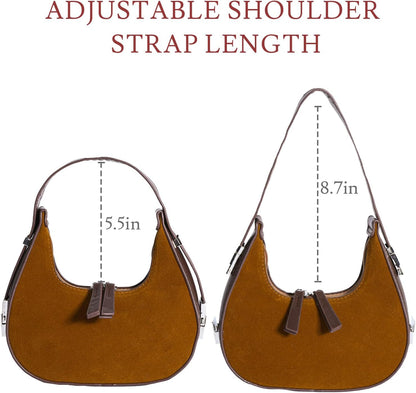 Prpeko Shoulder Bag Crescent Retro Y2k Hobo Handbags 90s Underarm Purse Bag Fashion Clutch Purses for Women