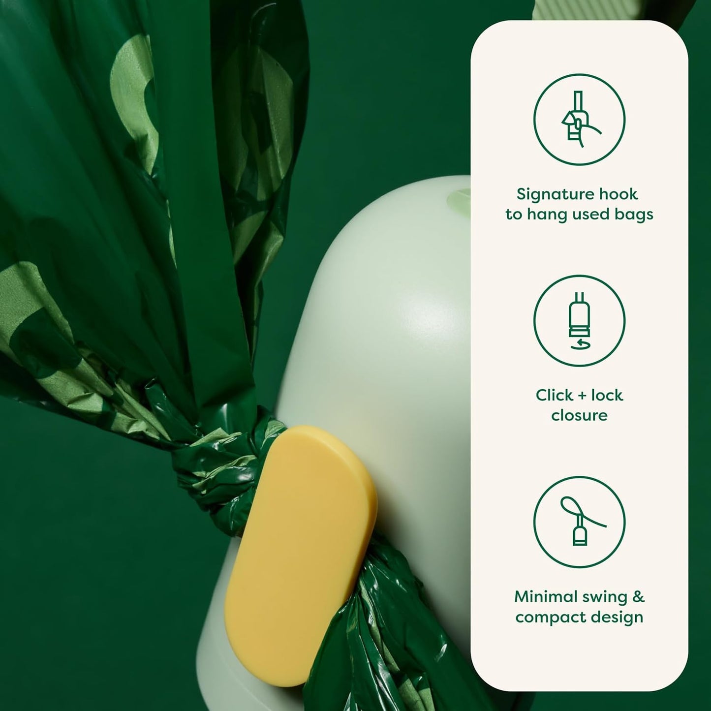 Earth Rated (A Canadian Company), Dog Poop Bag Holder with Dog Poop Bags, Durable and Guaranteed Leakproof, Unscented, 1 Dispenser and 15 Bags