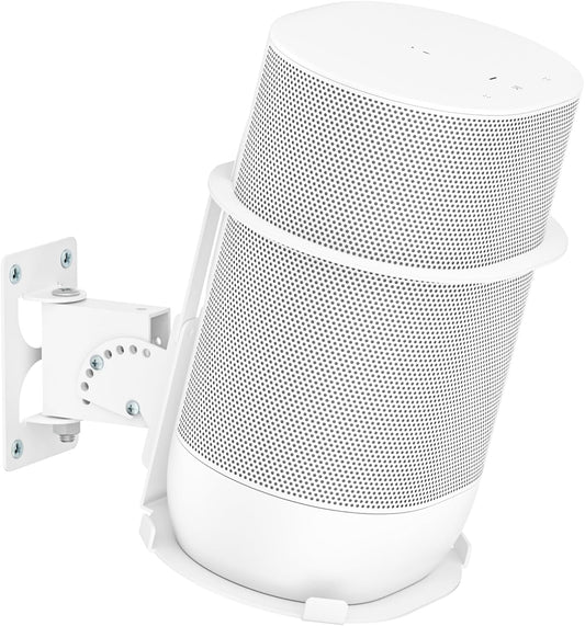Speaker Mount for Sonos Move and Sonos Move 2 Wall Mount with Tilt & Swivel Adjustment Speaker Wall Mount Hook for Sonos Move 2 Mount Bracket of Indoor/Outdoor Usage, White
