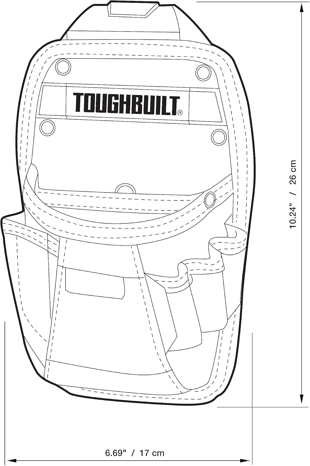 TOUGHBUILT TOU-CT-26 Universal Pouch/Knife Pocket
