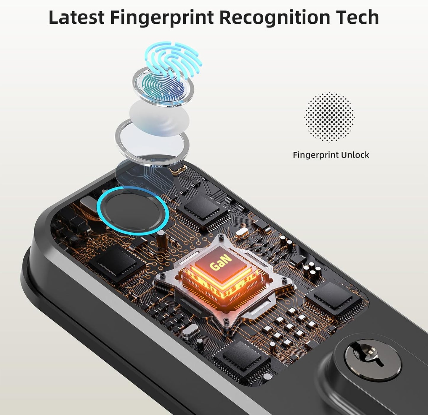 Keyless Entry Door Lock with Knob: NUTOMO Front Door Lock Set Fingerprint Deadbolt Alexa Digital Keypad Door Locks APP Remote Control Auto Lock Black