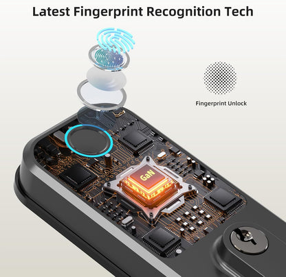 Keyless Entry Door Lock with Knob: NUTOMO Front Door Lock Set Fingerprint Deadbolt Alexa Digital Keypad Door Locks APP Remote Control Auto Lock Black
