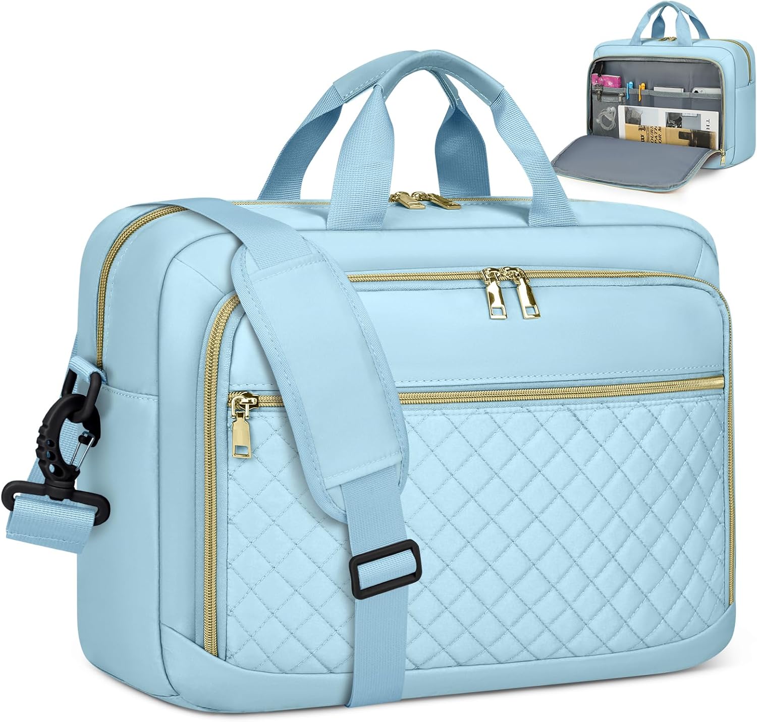 Laptop Bag 17 Inch Laptop Briefcase for Women Waterproof Computer Messenger Bag Professional Laptop Case for Business Work - PuriLite