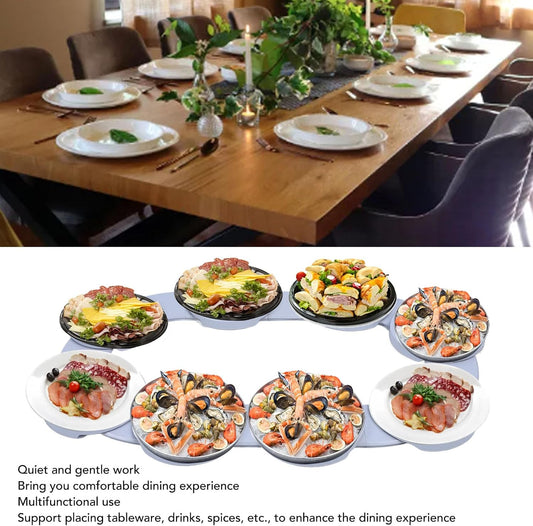 Lazy Susan Turntable, 360° Rotation Turntable Tray for Kitchen, Dining Room, Gatherings, Family Events, Reusable Portable Rotating Food Rotating Serving Turntable