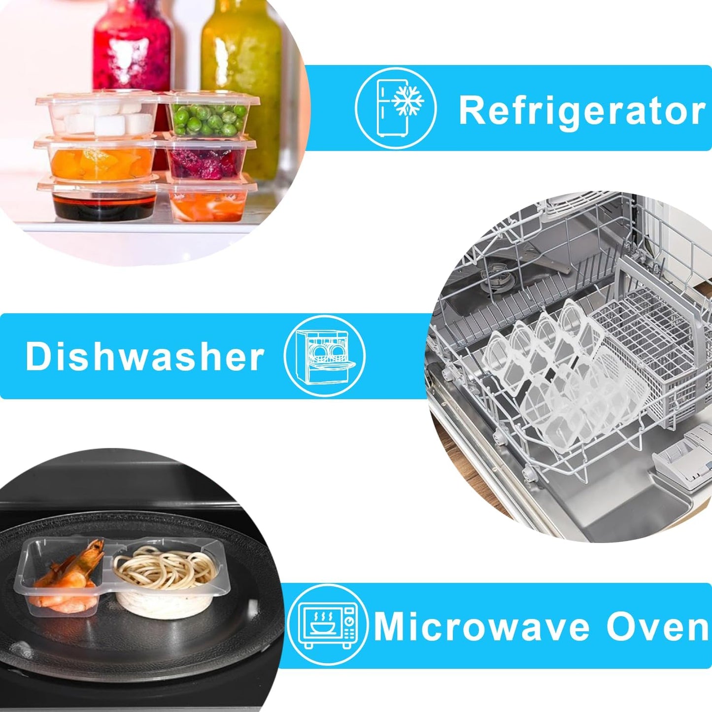 Pure Future 50-Piece Large Airtight Food Storage Containers with Lids, BPA-Free Stackable & Microwave Safe Kitchen Set for Meal Prep, Freezer Use - 25 Containers & Lids, Leakproof Design